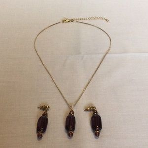 Amethyst Necklace/ Earrings Set